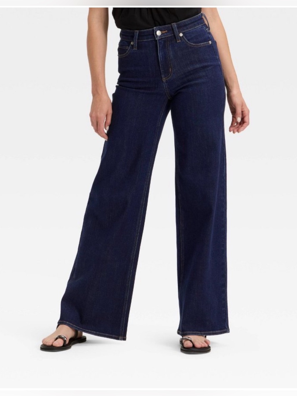 Women's High-Rise Wide Leg Jeans - Universal Thread™ Dark Wash 6Short